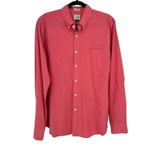 J. Crew Mens Slim Fit Long Sleeve Button-Down Shirt Salmon Pink Size Large